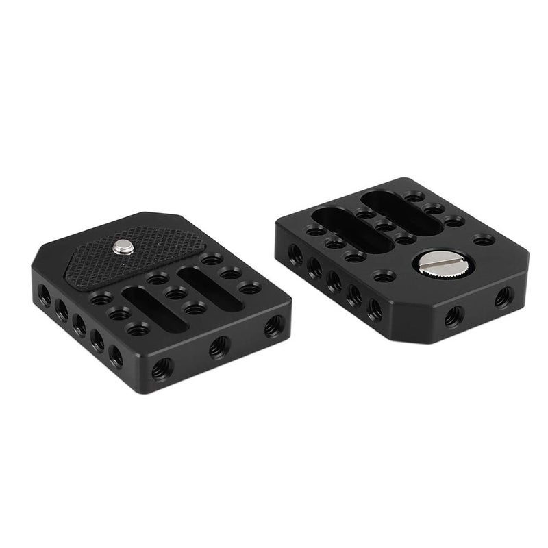 CAMVATE Universal Base Plate with 1/4" Threads Mount for Director's Monitor Cage Kit (2 Pieces) - 2307 - Image 1